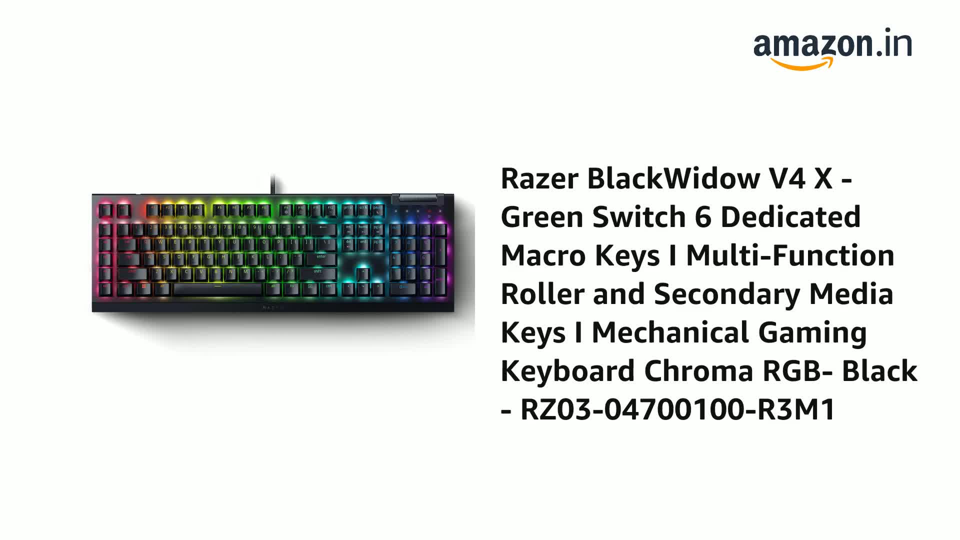Amazon.in: Buy Razer BlackWidow V4 X -Green Switch 6 Dedicated